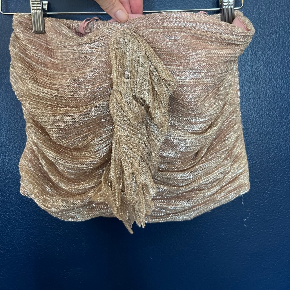Strapless sparkly top from Anthropologie